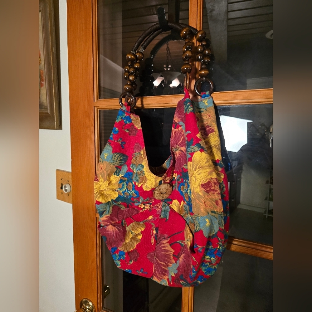 Vintage Handmade Floral Multicolor Women's Bag